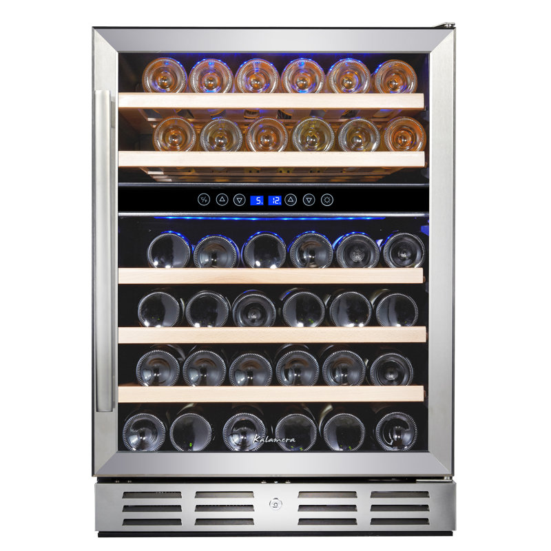 Kalamera 46 Bottle Dual Zone Convertible Wine Cooler Reviews Wayfair