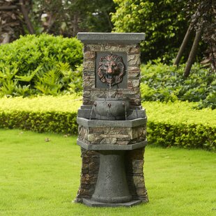 Gardenkraft 13340 Lion Head Water Feature Wall Mounted Bird Bath Fountain Pump, 