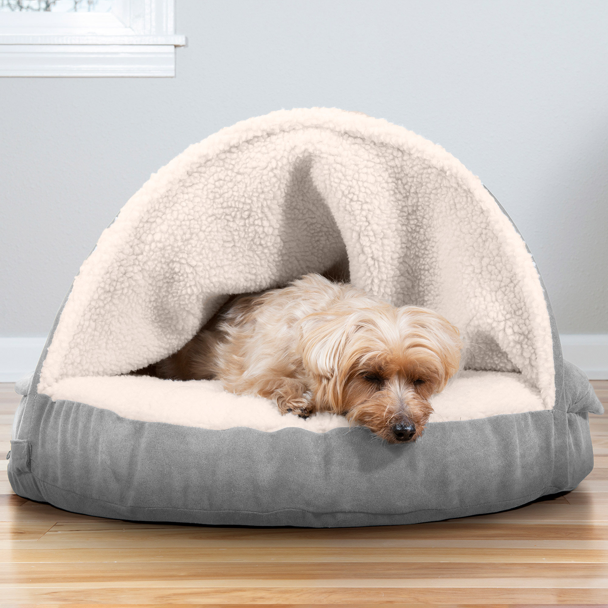 Tucker Murphy Pet Lagunitas Hooded Dog Bed With Memory Top Foam Reviews Wayfairca