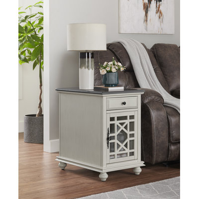 Ahmara End Table with Storage and Built-In Outlets