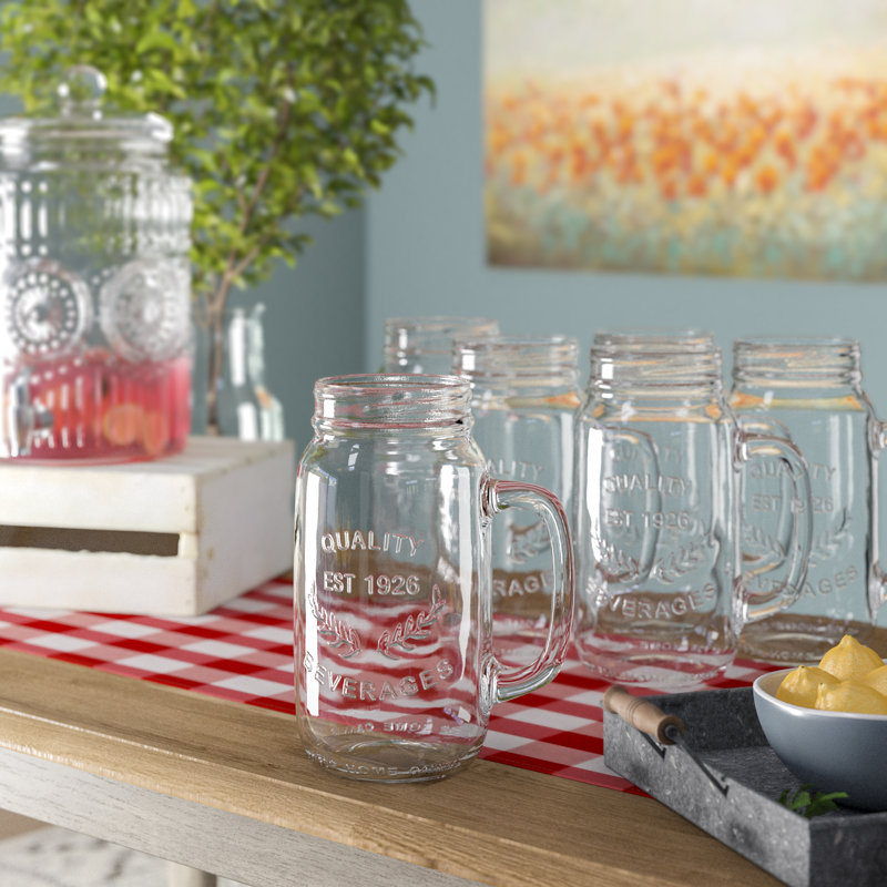 Mannford 22 oz. Glass Mason Jar (Set of 6)