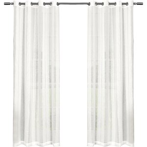 Exclusive Home Solid Sheer Curtain Panels (Set of 2)
