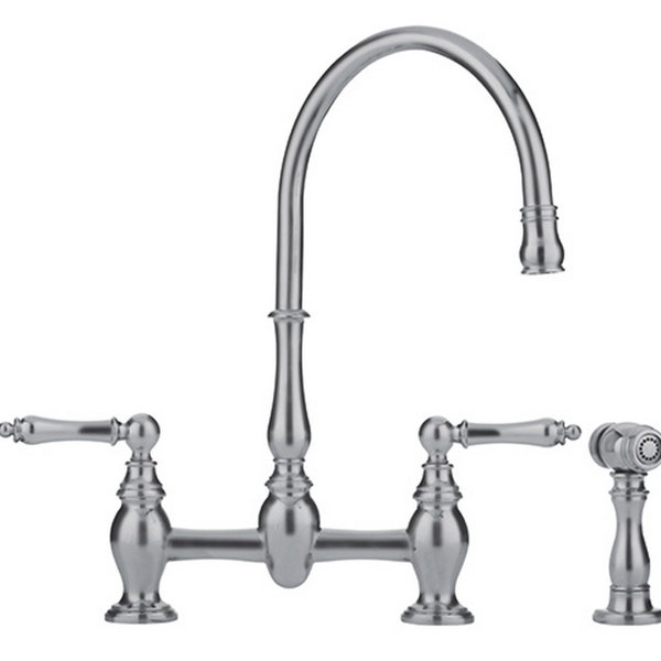 Franke Farmhouse Double Handle Kitchen Faucet with Side ...