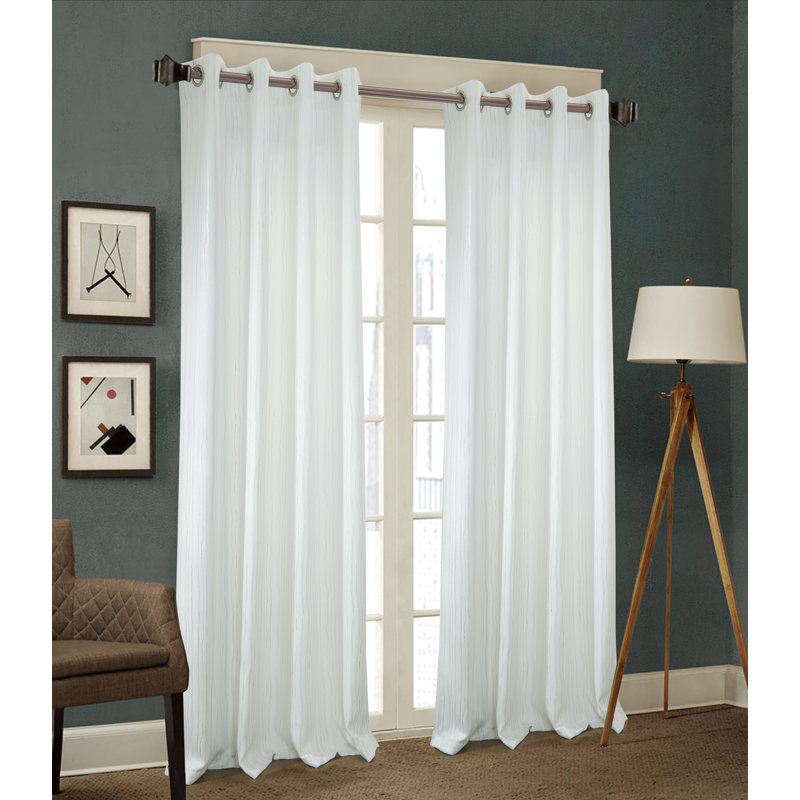 House Of Hampton Moody Striped Blackout Thermal Grommet Curtain