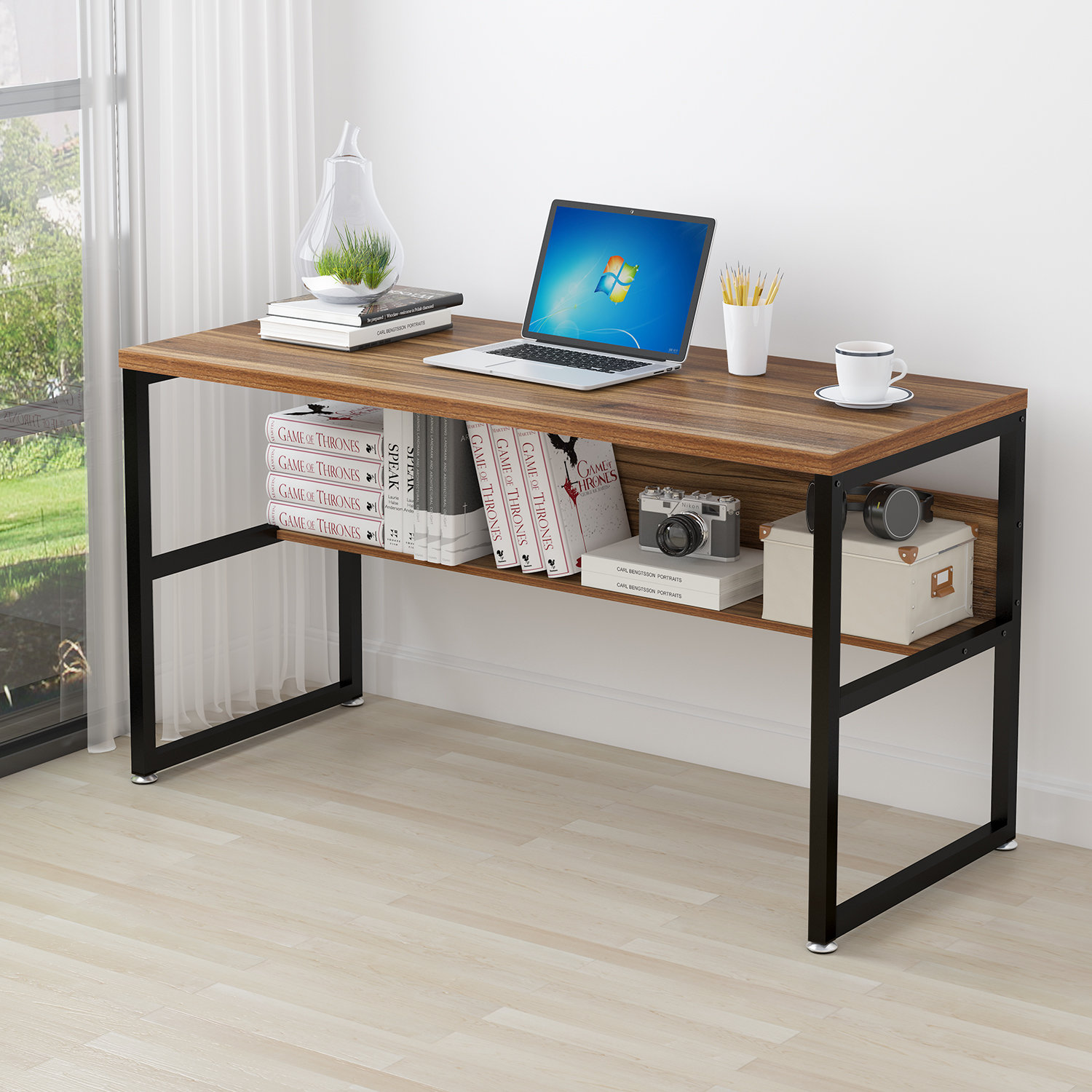 Featured image of post Ultra Modern Computer Desk : Coleshome computer desk 55, modern simple style desk for home office, desk,teak | my work from home.
