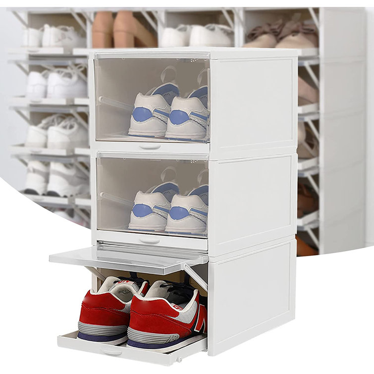 Rebrilliant Shoes Box,Stackable Push