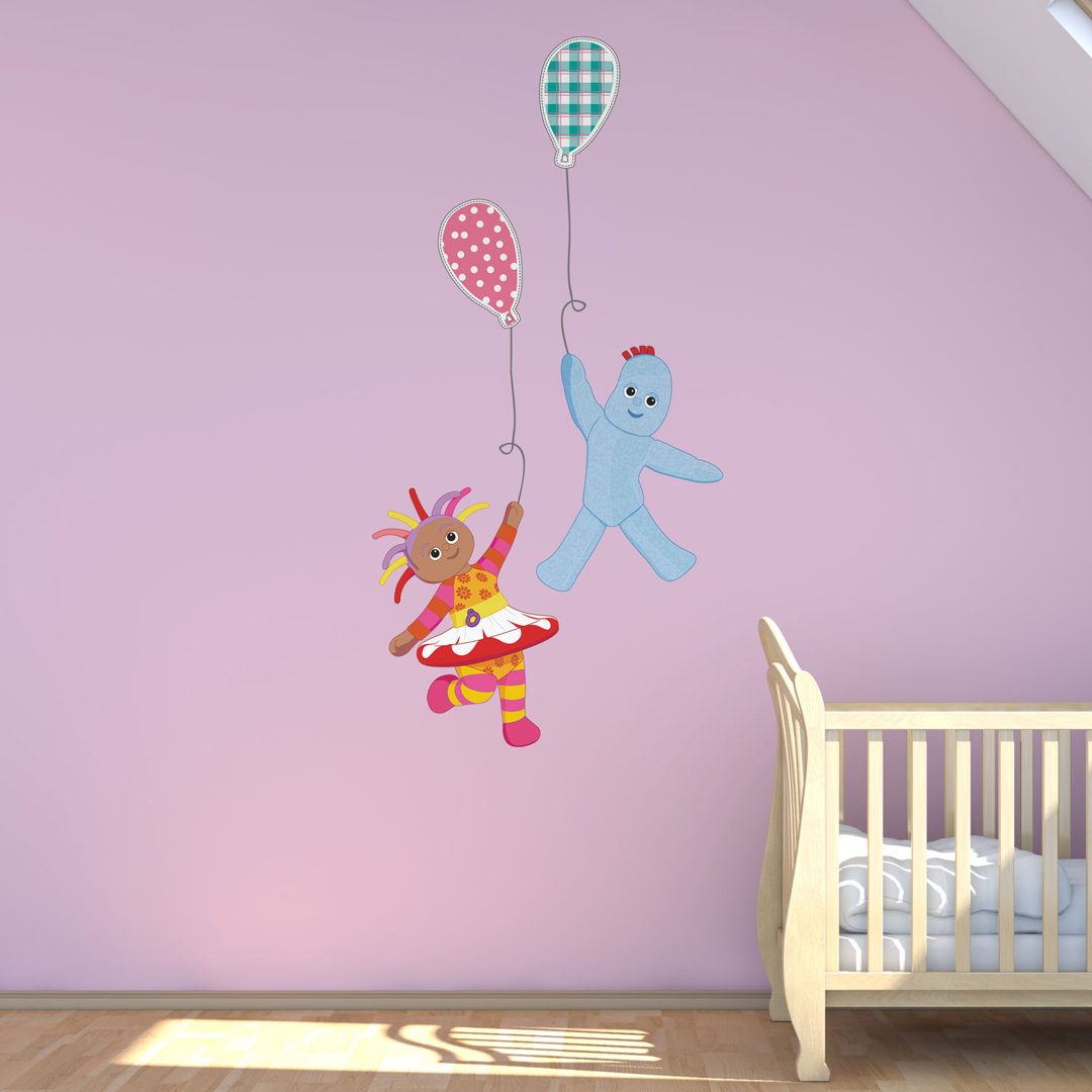 Stickerscape Wandaufkleber Igglepiggle und Upsy Daisy mit Ballons