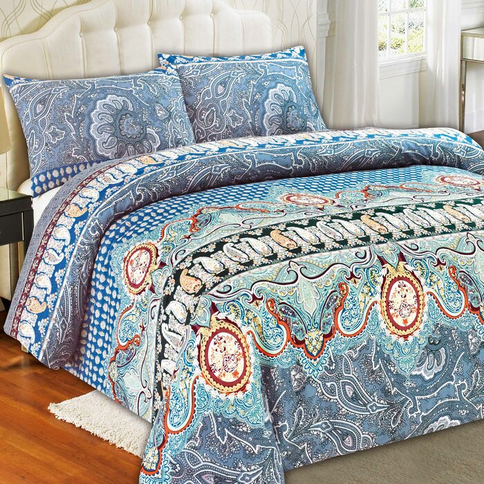 Tache Home Fashion Paisley Monarch Duvet Cover Set Reviews Wayfair