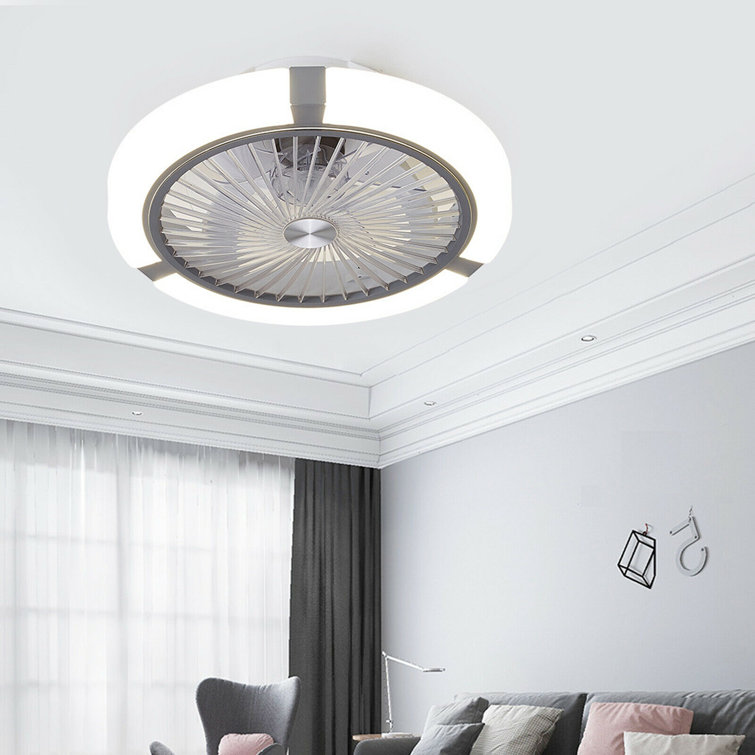 Orren Ellis 6 Blade LED Bladeless Ceiling Fan with Remote Control and