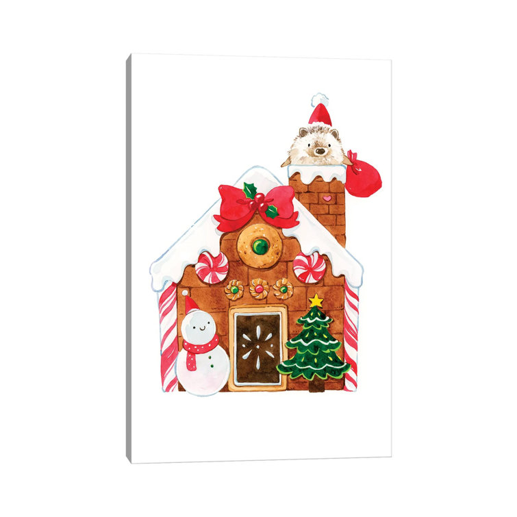 East Urban Home Merry Christmas By Penelopeloveprints Wrapped Canvas Graphic Art Wayfair