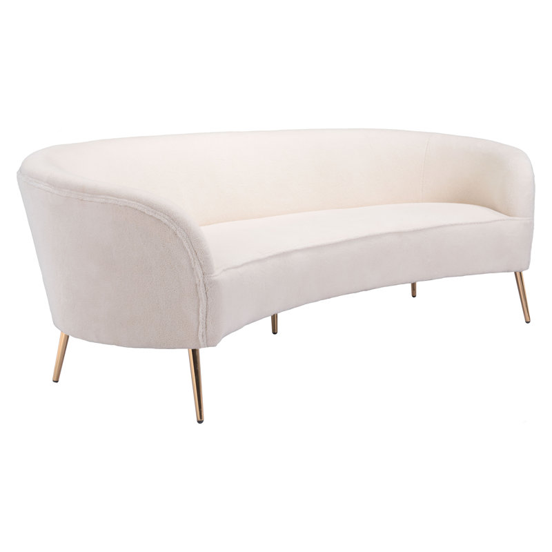 Mercer41 Velvet 86.2" Square Arm Sofa | Wayfair
