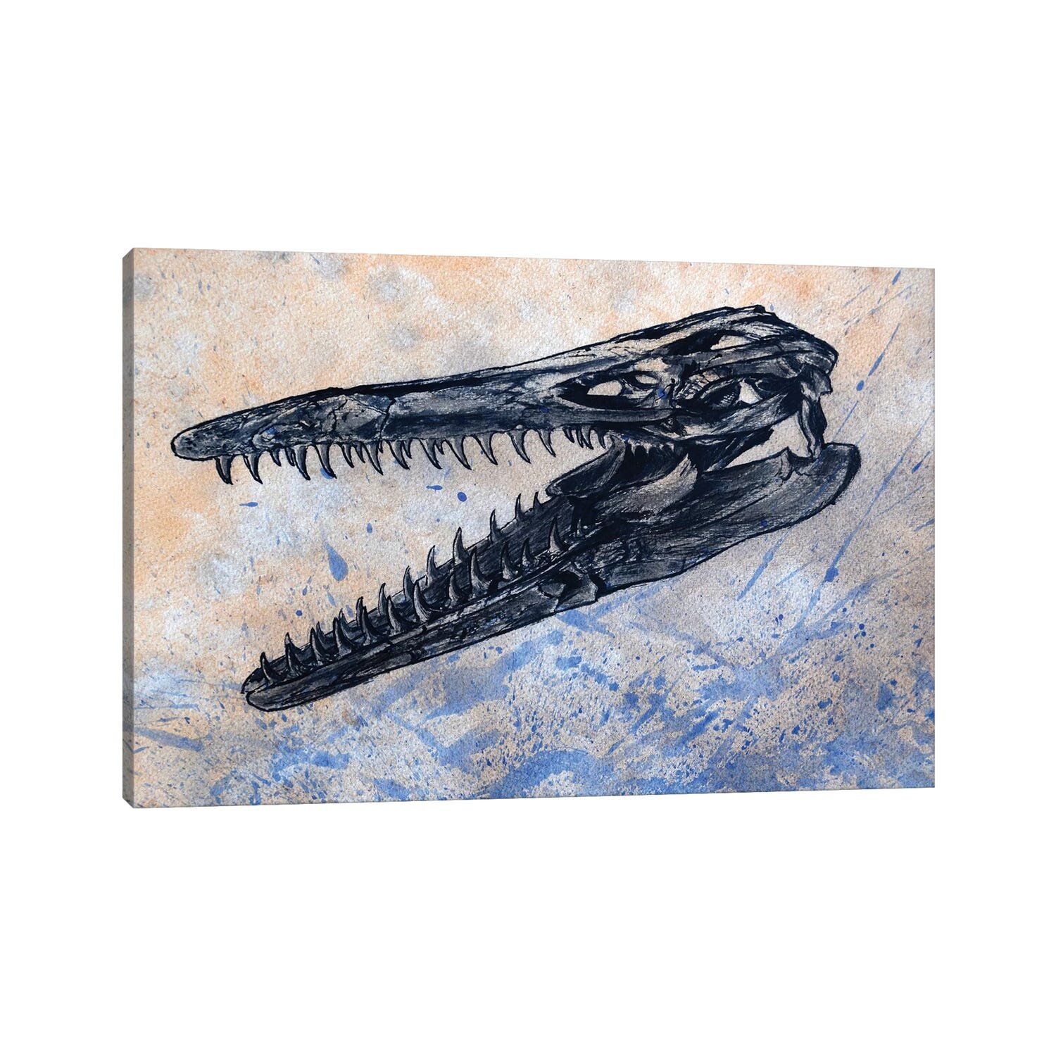 East Urban Home Mosasaurus Dinosaur Skull by Harm Plat - Wrapped Canvas  Painting - Wayfair Canada