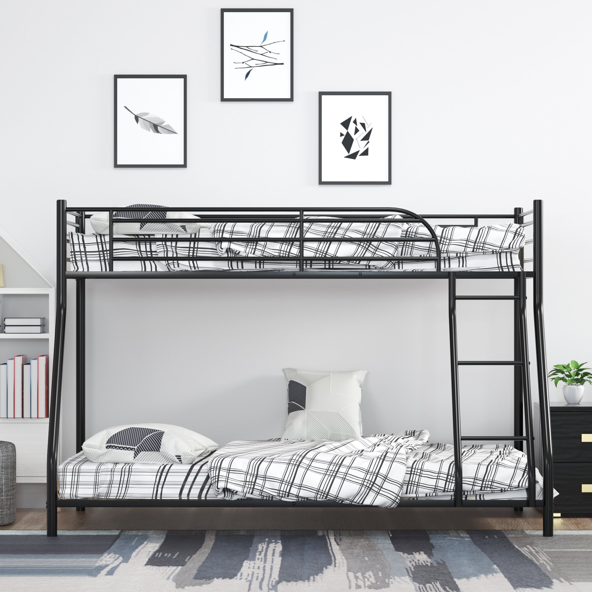 metal bunk beds twin over full