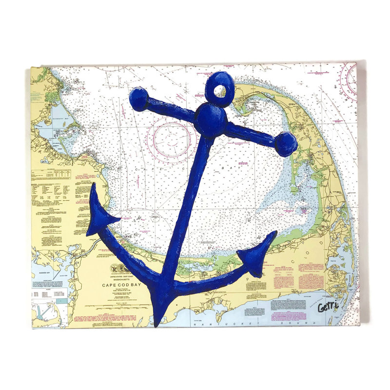 Longshore Tides Cape Cod With Anchor Acrylic Painting Print On