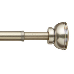 48 in Premium Tension Curtain Rod in Gold 80 in 