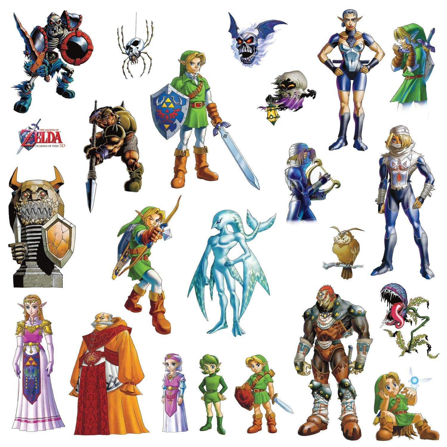 Room Mates Popular Characters 23 Piece Zelda Ocarina Of Time 3d Wall Decal Reviews Wayfair Ca
