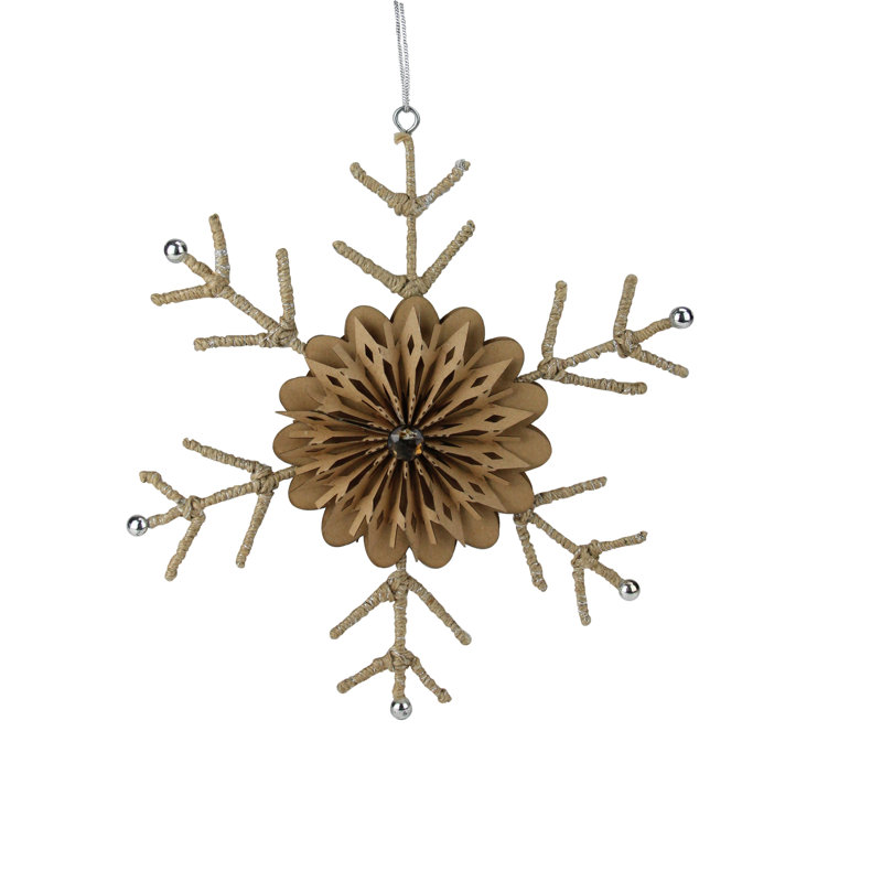 The Holiday Aisle 10 Urban Large Rustic Snowflake Christmas Shaped Ornament Wayfair