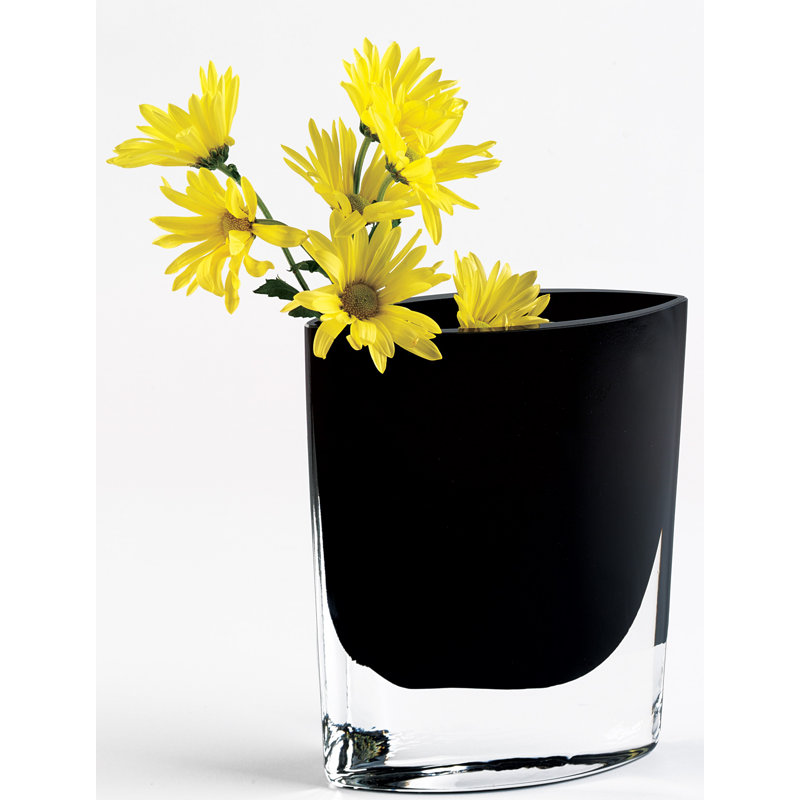 Orren Ellis Fiorelli European Mouth Blown Lead Free Crystal Jet Table Vase Wayfair
