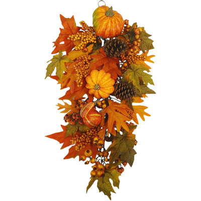 Floral Home Decor Fall Harvest Door Swag Reviews Wayfair