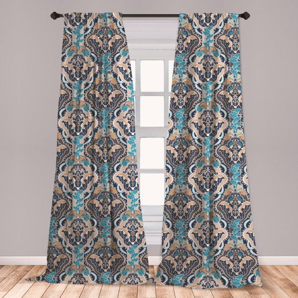 East Urban Home Ambesonne Asian Curtains Vintage Eastern Abstract