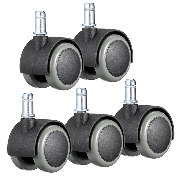 QERNTPEY 4pcs Castor Wheels,Furniture Casters,Spare Casters,Industrial Casters,Swivel Chair Casters,Thick Rubber,Non-Slip Wear-Resistant,Quiet and Stable,2swivel+2brake,20mm 