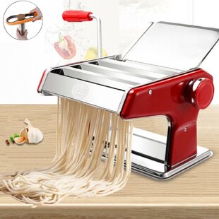 Flagman_Shop New Pasta Maker & Roller Machine Noodle Spaghetti Maker Dual-Blade Silver 150mm 6