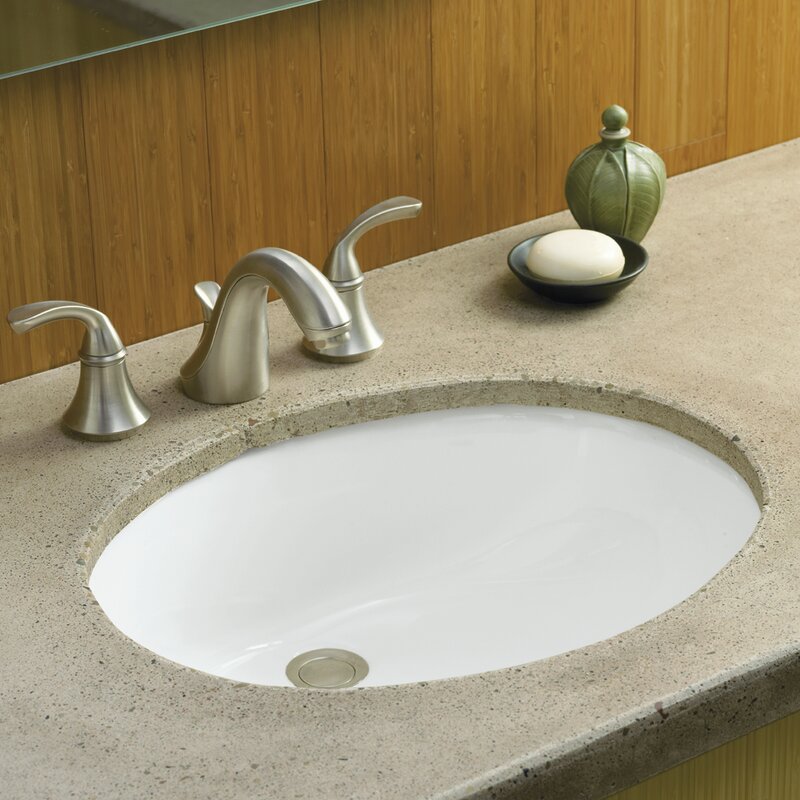 Kohler Caxton Ceramic Oval Undermount Bathroom Sink And Glazed