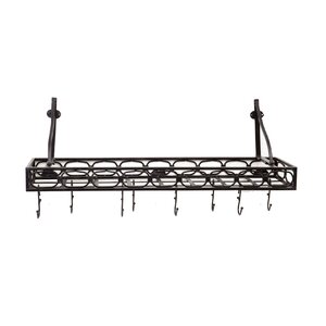 Wall Mounted Bookshelf Pot Rack