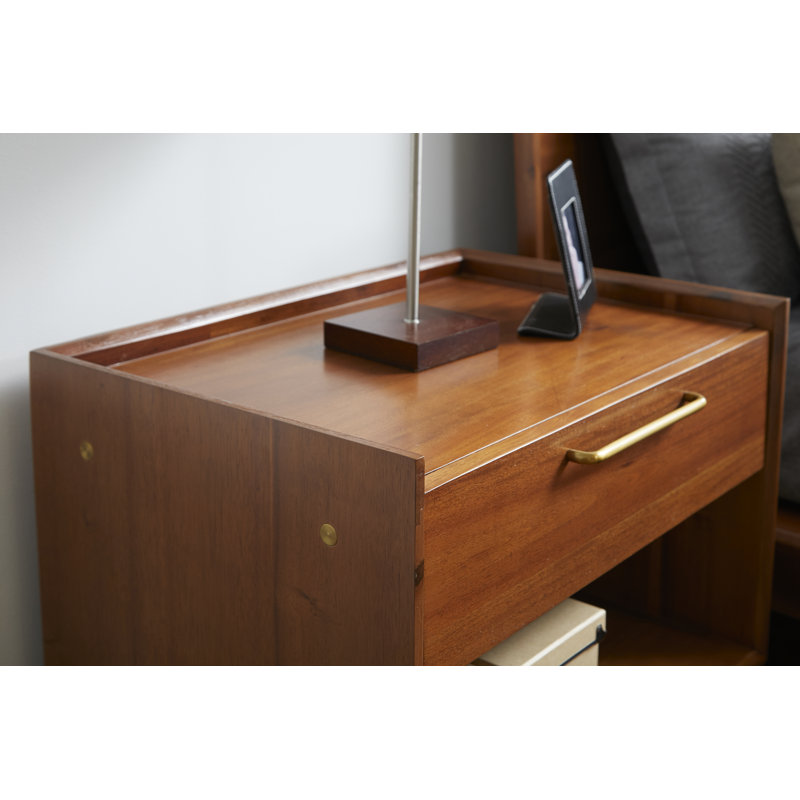 Brayden Studio Moffitt Single Drawer Nightstand Reviews Wayfair