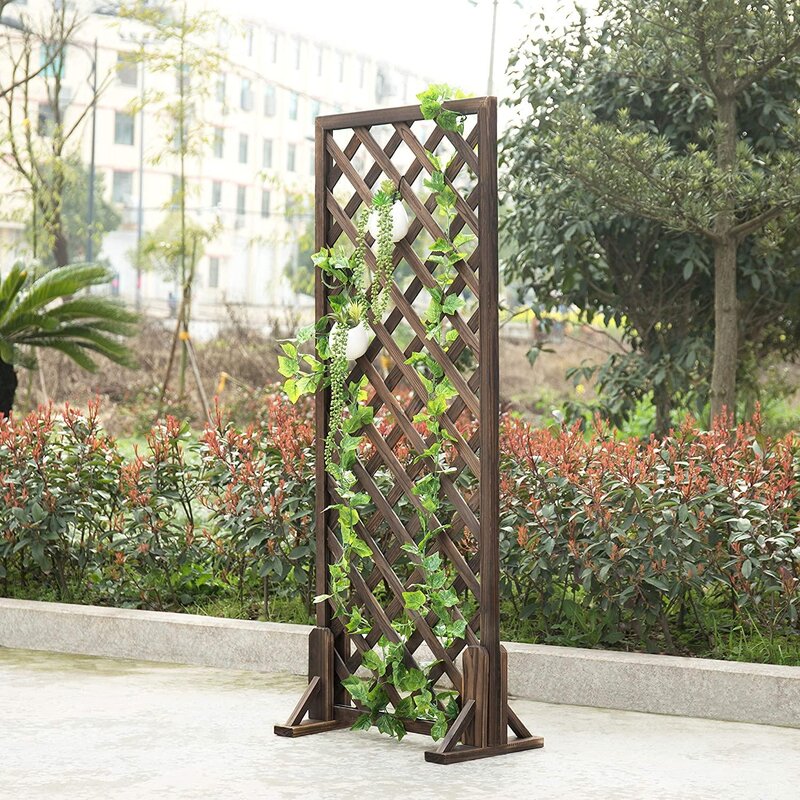 Arlmont & Co. Outdoor Premium Wood Trellis Privacy Screen | Wayfair.ca