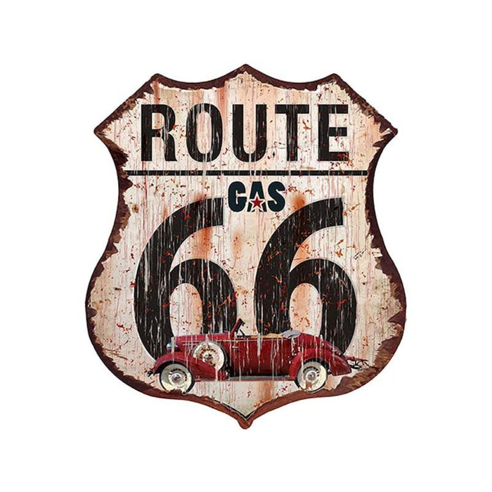 Route 66 Vintage Metal Wall Décor Route 66 Vintage Metal Wall Décor