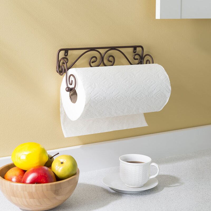 Red Barrel Studio® Wall/Under Cabinet Mounted Paper Towel Holder ...