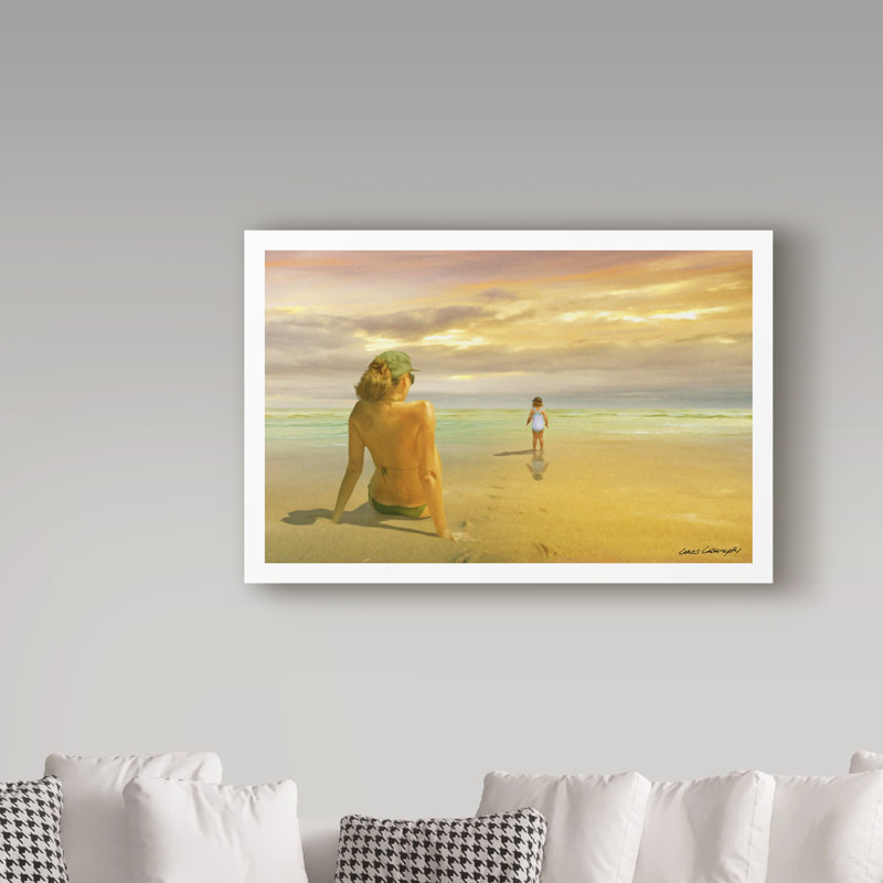 Highland Dunes Mother And Daughter 1 Acrylic Painting Print On