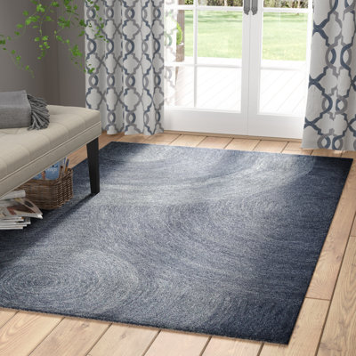 Prachi Hand Tufted 100 Wool Indigo Area Rug Red Barrel Studio Rug