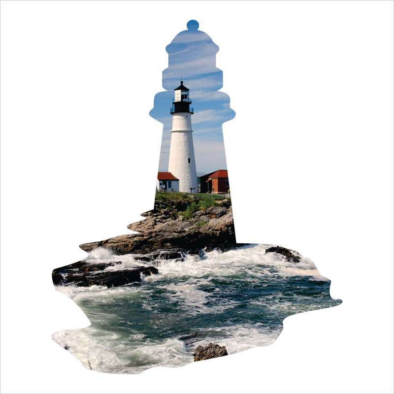 Breakwater Bay Lighthouse Silhouette Metal Laser Cut Wall ...