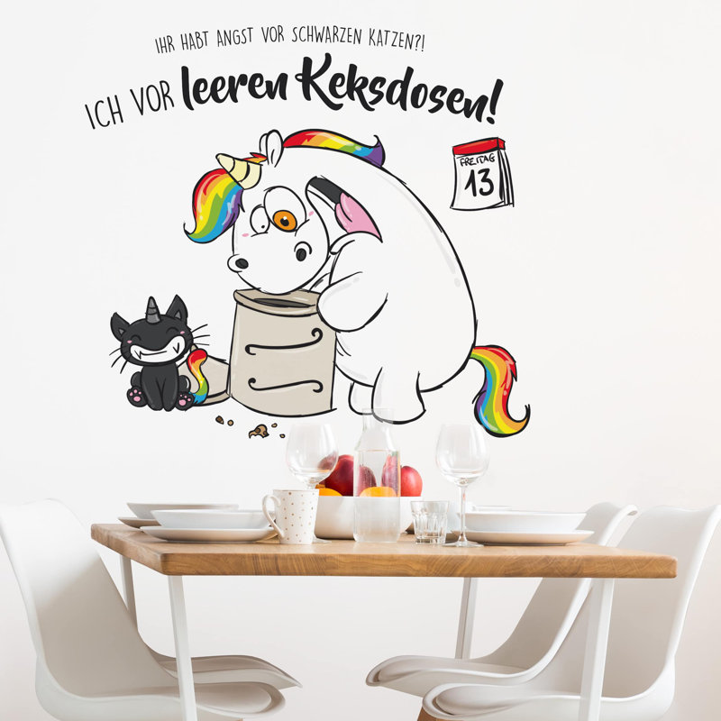 East Urban Home Empty Cookie Jar Unicorn Wall Sticker Wayfair Co Uk