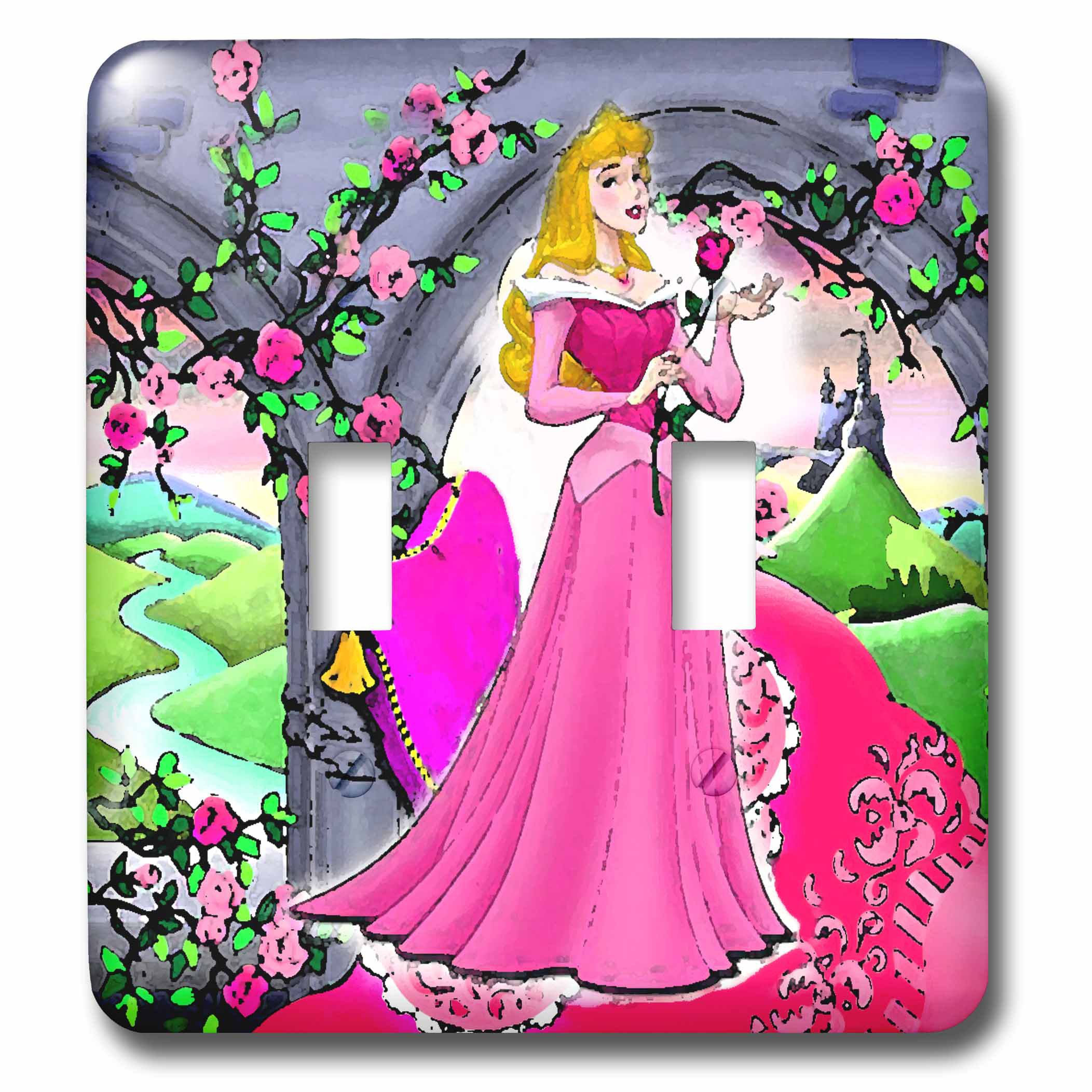 3drose Beautiful Princess 2 Gang Toggle Light Switch Wall Plate Wayfair