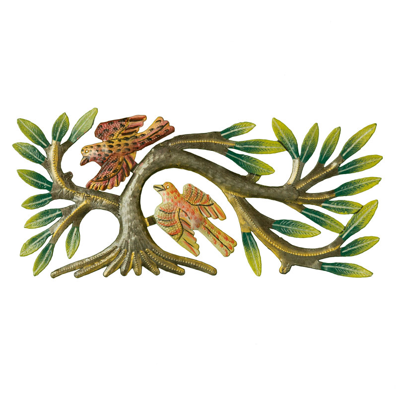 Red Barrel Studio Painted 3d Birds In Tree Wall Decor Wayfair