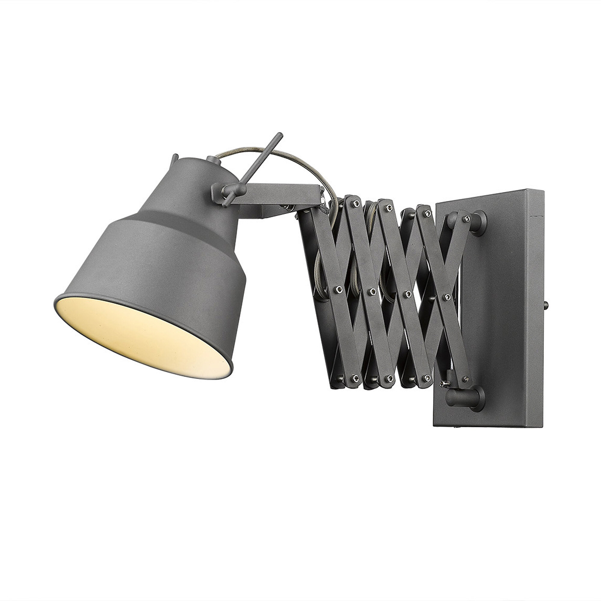 accordion swing arm wall lamp