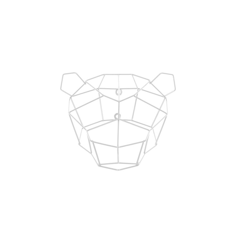 Bear Cub Geometric Animal Head Designer Home Wall Decor Bend Goods 