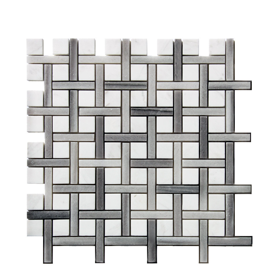 Legion Furniture 0 38 X 1 Stone Mosaic Tile In White Wayfair Stone Mosaic Tile In White