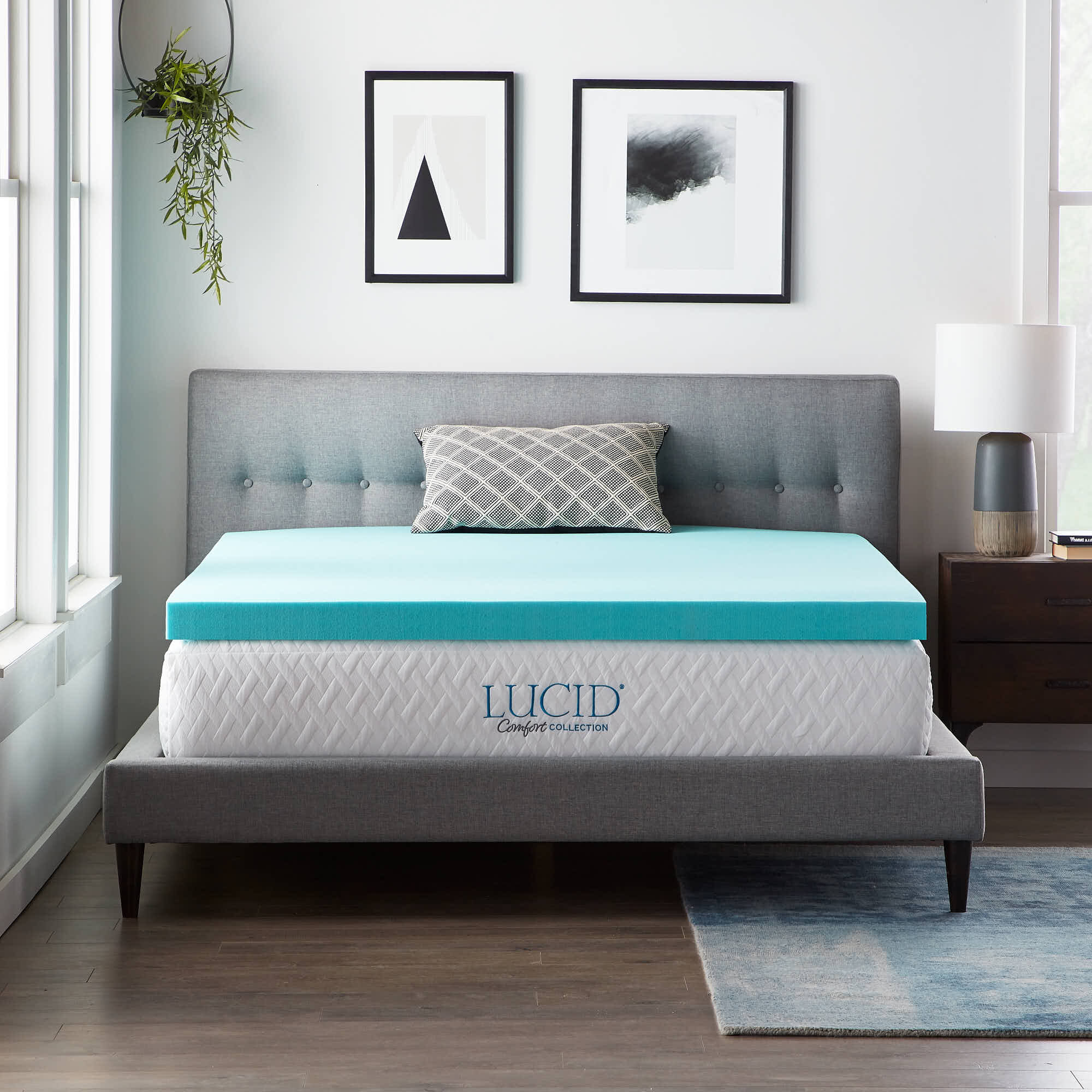 LucidComfortCollection Lucid Comfort 3” Gel Memory Foam Mattress 