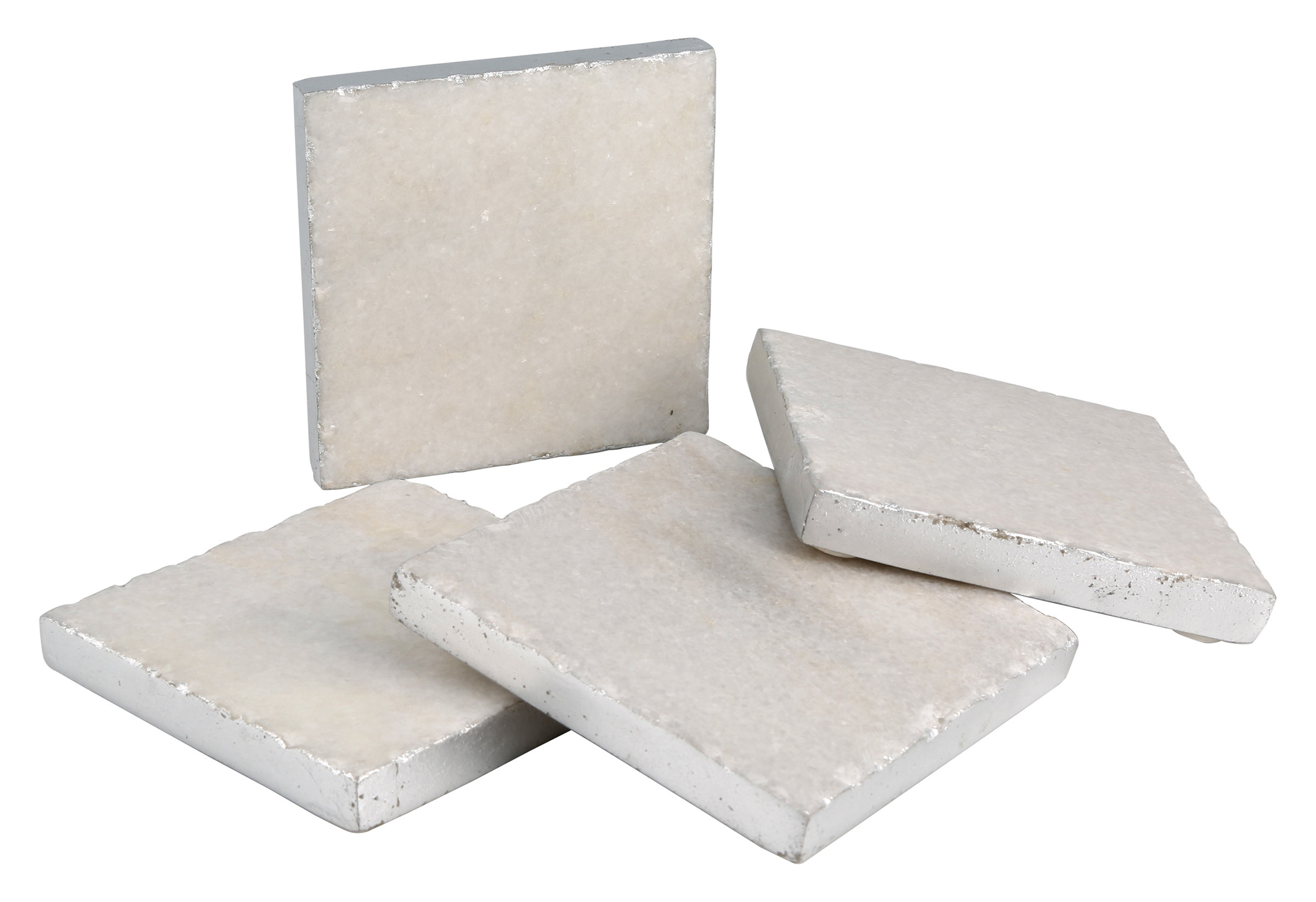 square silver coasters
