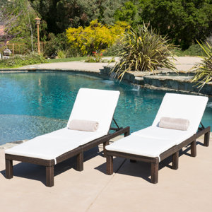 Emelda Chaise Lounge with Cushion (Set of 2)
