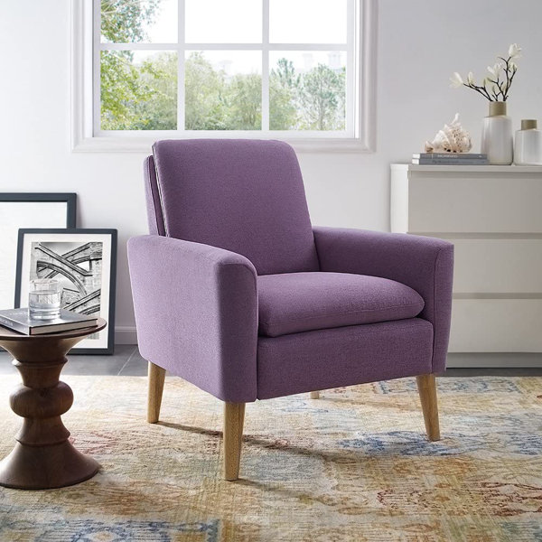 George Oliver Modern Accent Fabric Chair Single Sofa Comfy ...