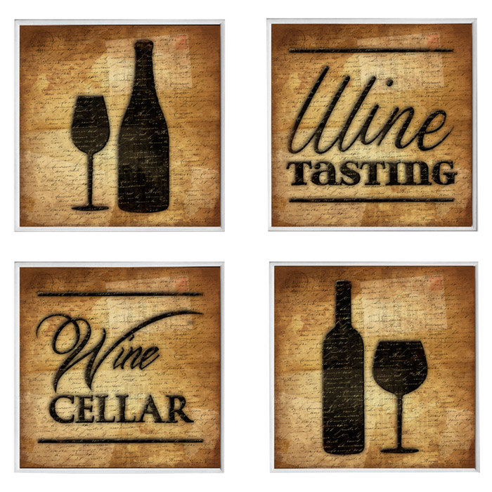 Winston Porter 4 Piece Wine Cellar Wall Decor Set Wayfair