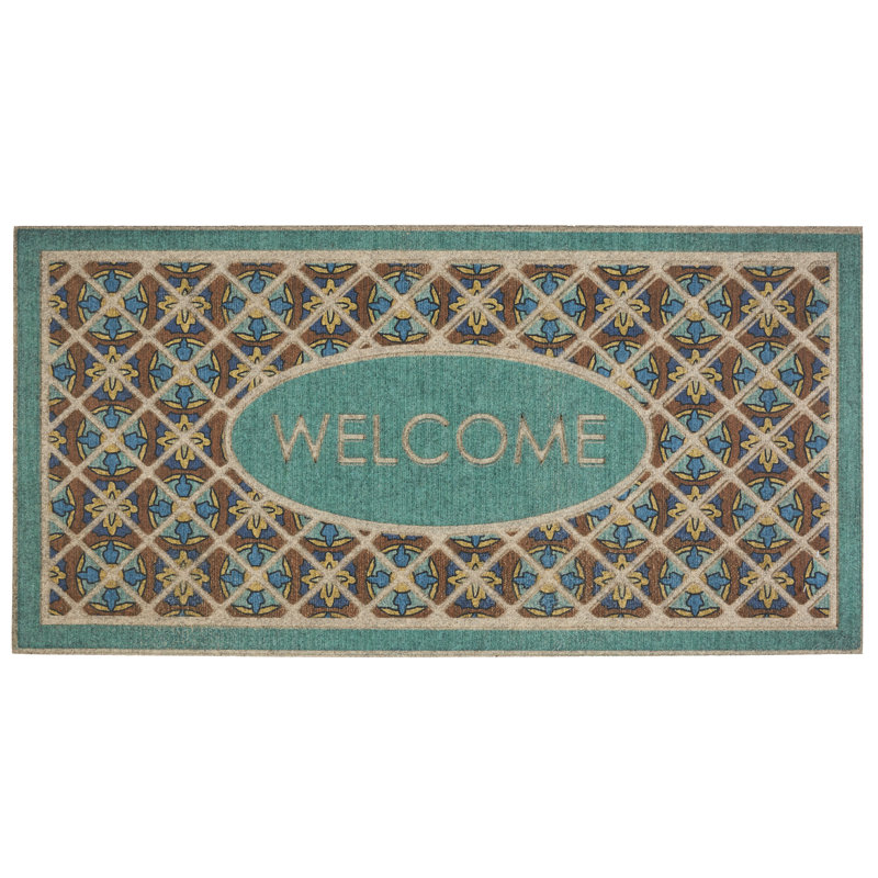 Canora Grey Kimberlee Retro Tiles 48 In X 24 In Non Slip Outdoor Door Mat Reviews Wayfair