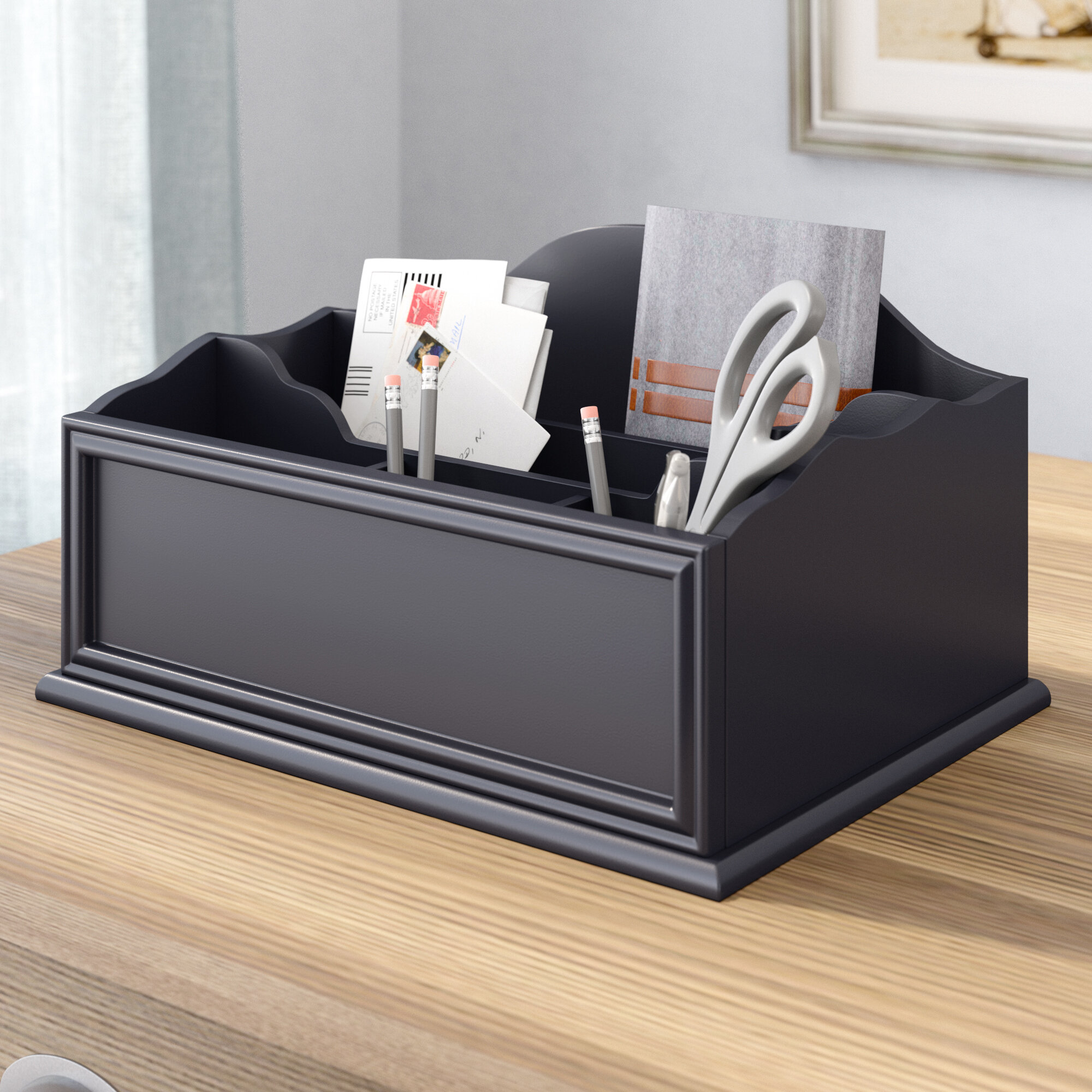 Three Posts Lerna 5 Section Desk Letter Holder Reviews Wayfair Ca