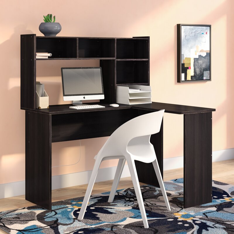 Latitude Run Oklee L Shape Executive Desk With Hutch Wayfair