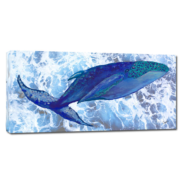 My Island Whimsical Whale By Gerri Hyman Painting Print On